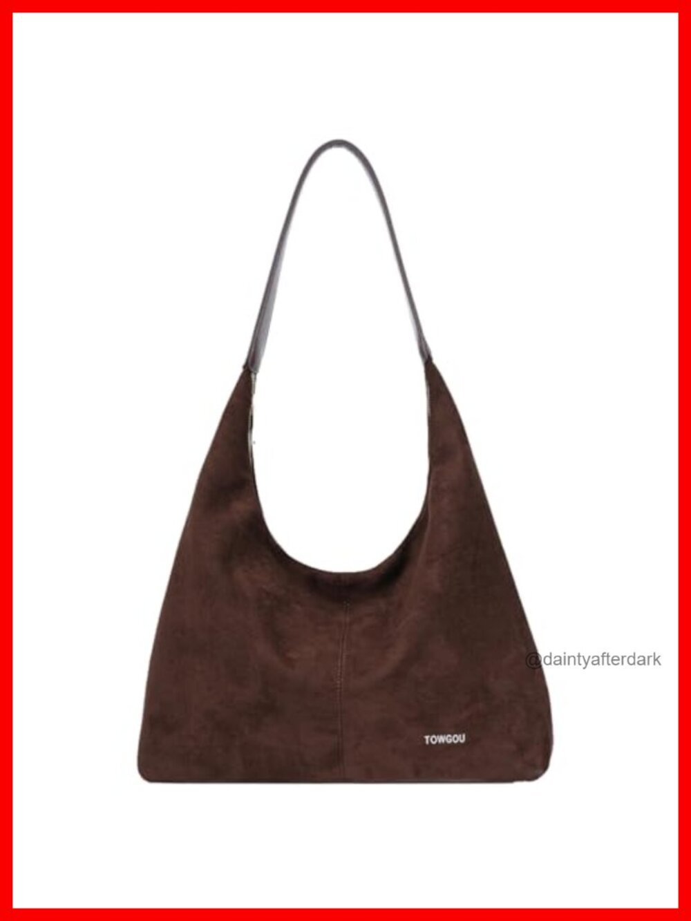Suede Tote Bag Soft Suede Large Capacity Hobo Shoulder Purse Commuter Work